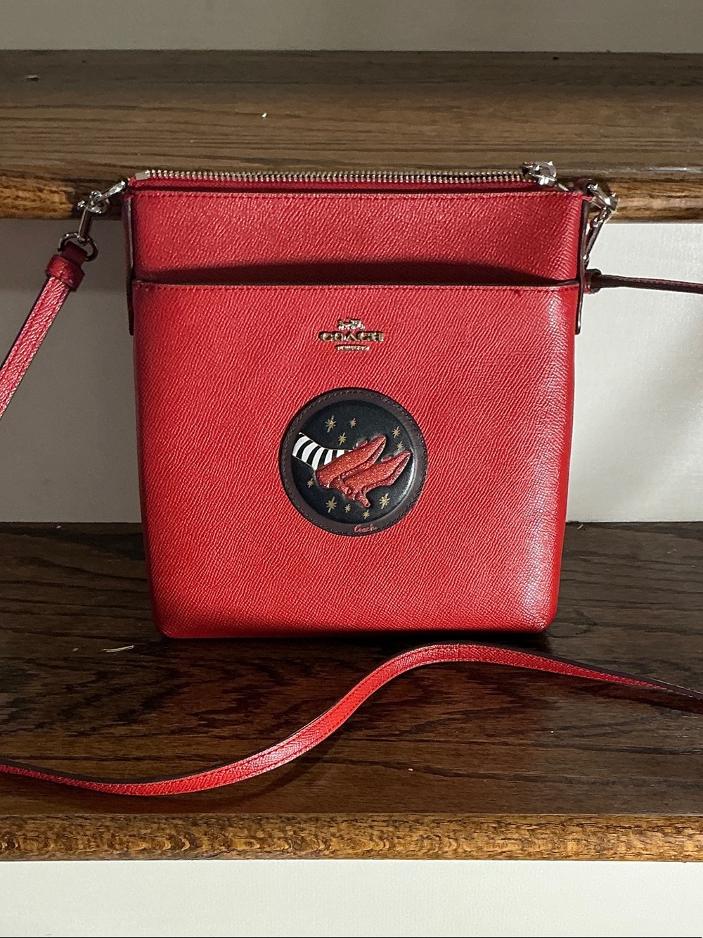 Coach Red Leather Wizard of Oz Crossbody Ruby Slippers